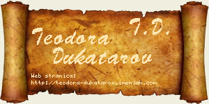 Teodora Dukatarov vizit kartica
